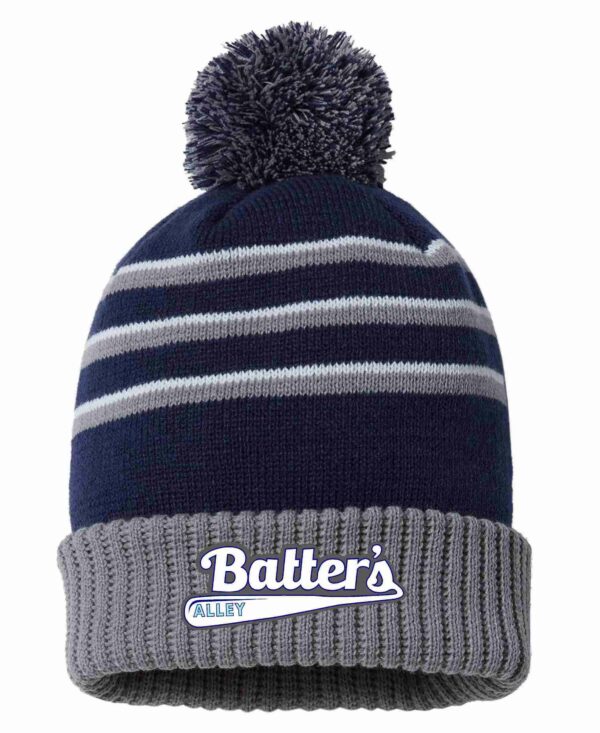 Richardson Striped Pom Beanie Hat